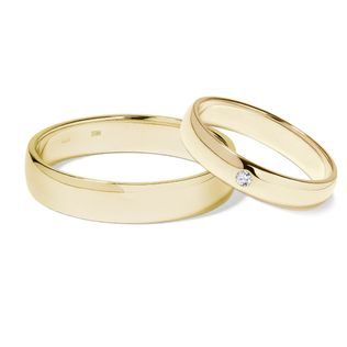 Yellow Gold Rings Jewellery With Love Diamond 14kt Gold Wedding Rings Yellow