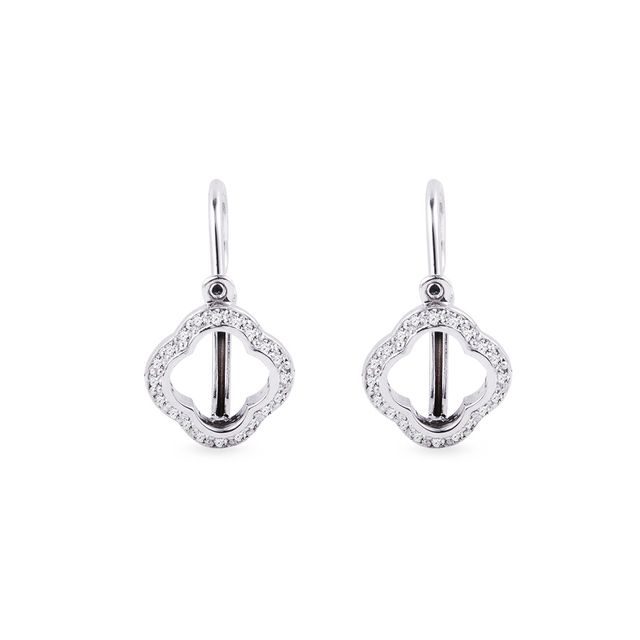 Children's diamond earrings in white gold KLENOTA